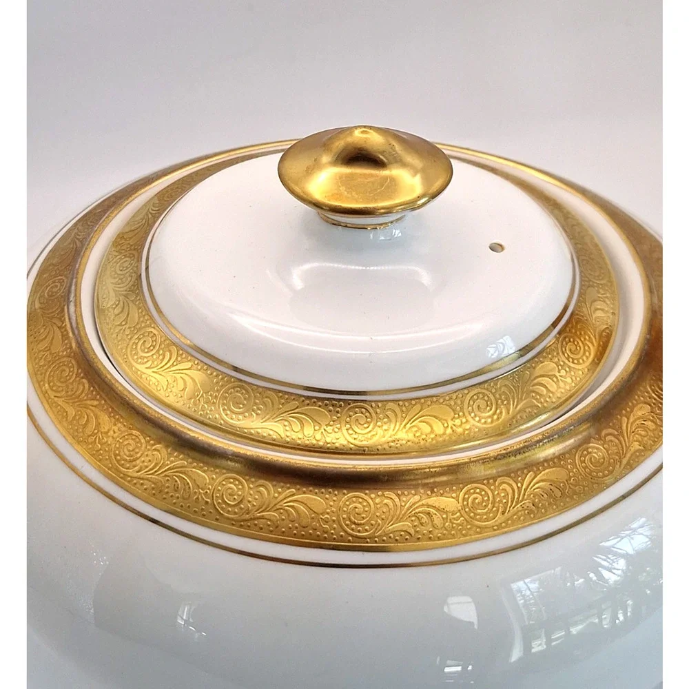Vintage Aynsley Argosy 8360 Teapot England Bone China Heavy Gold Gilt Rare